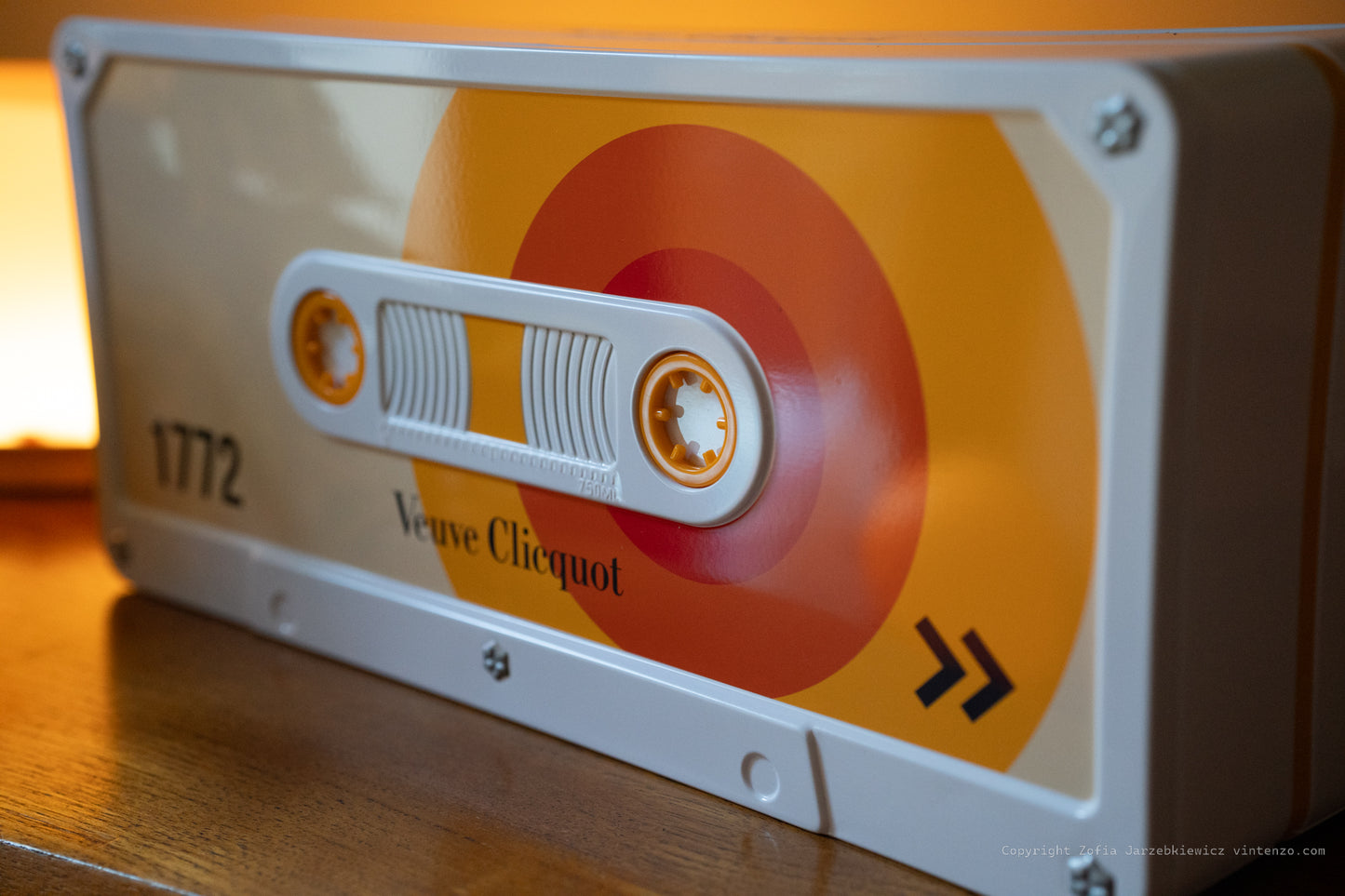 Veuve Clicquot Cassette Box Champagne Bottle Holder 1772 Retro Limited Edition-Yellow