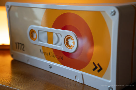 Veuve Clicquot Cassette Box Champagne Bottle Holder 1772 Retro Limited Edition-Yellow