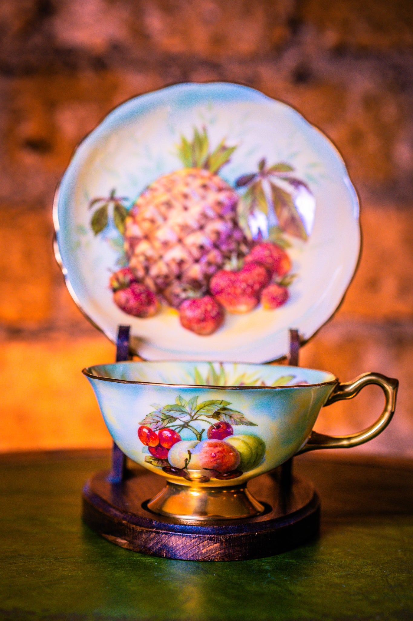 Hammersley Pineapple and Strawberries Cup and Saucer