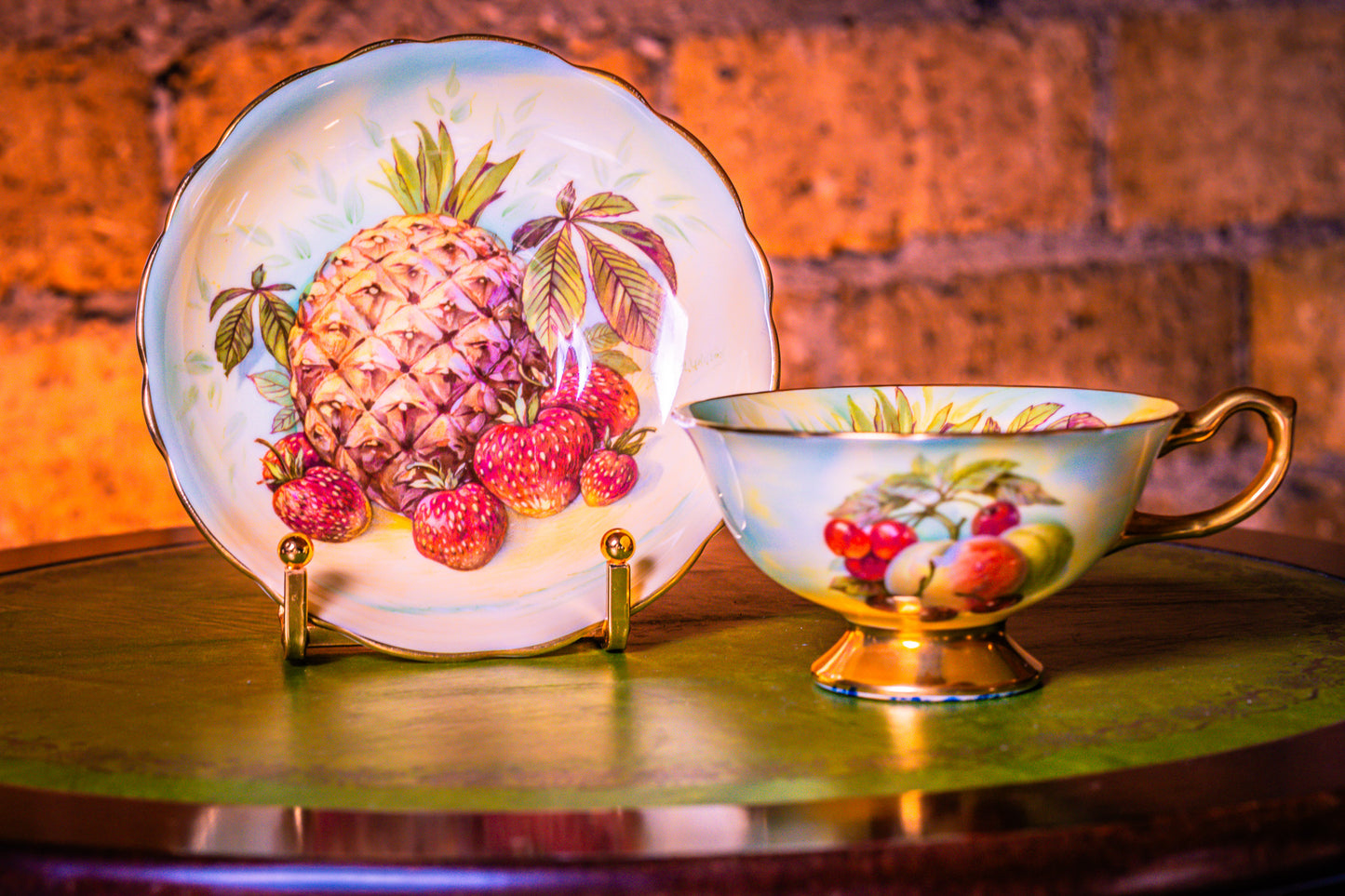 Hammersley Pineapple and Strawberries Cup and Saucer