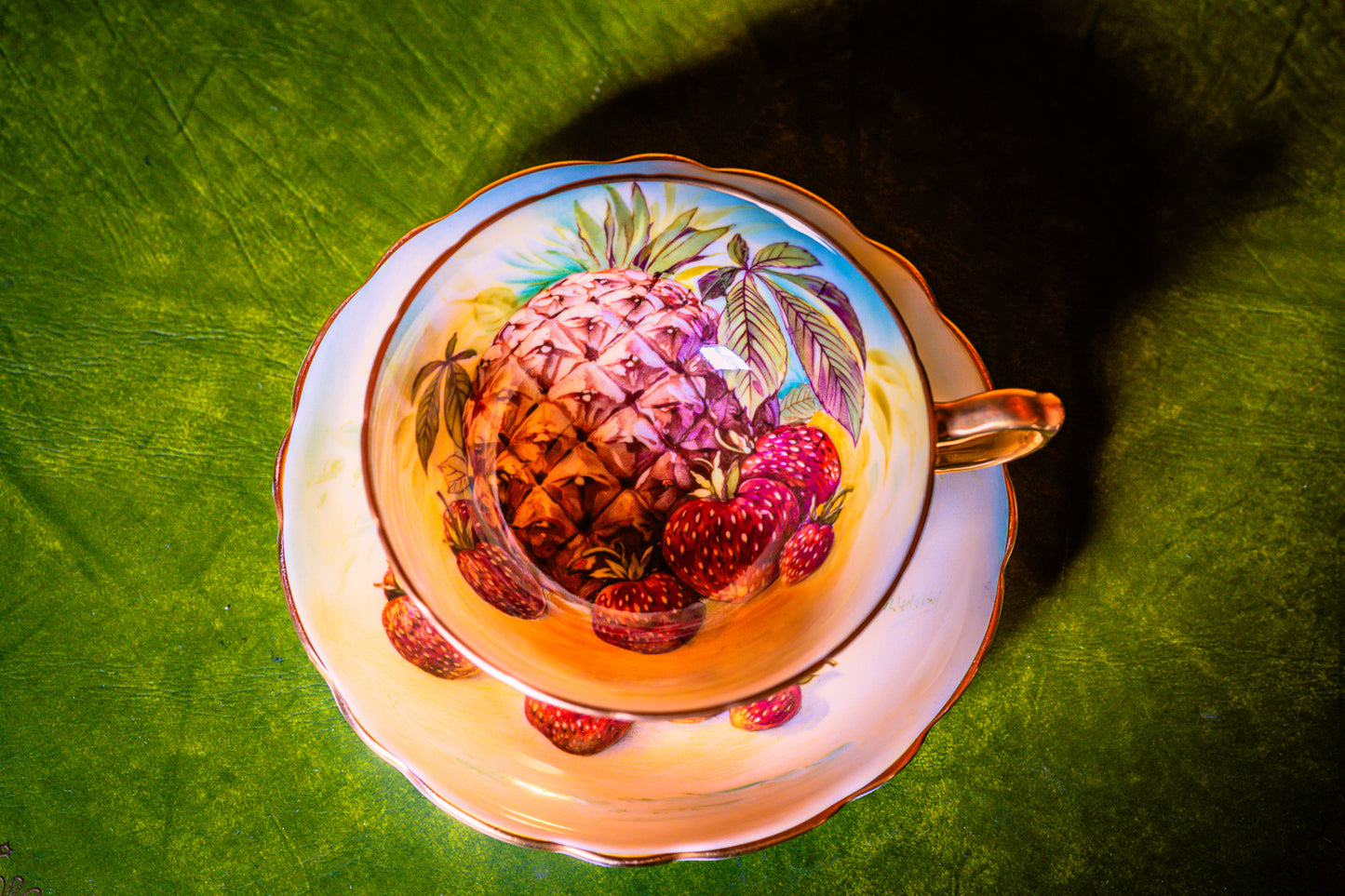 Hammersley Pineapple and Strawberries Cup and Saucer