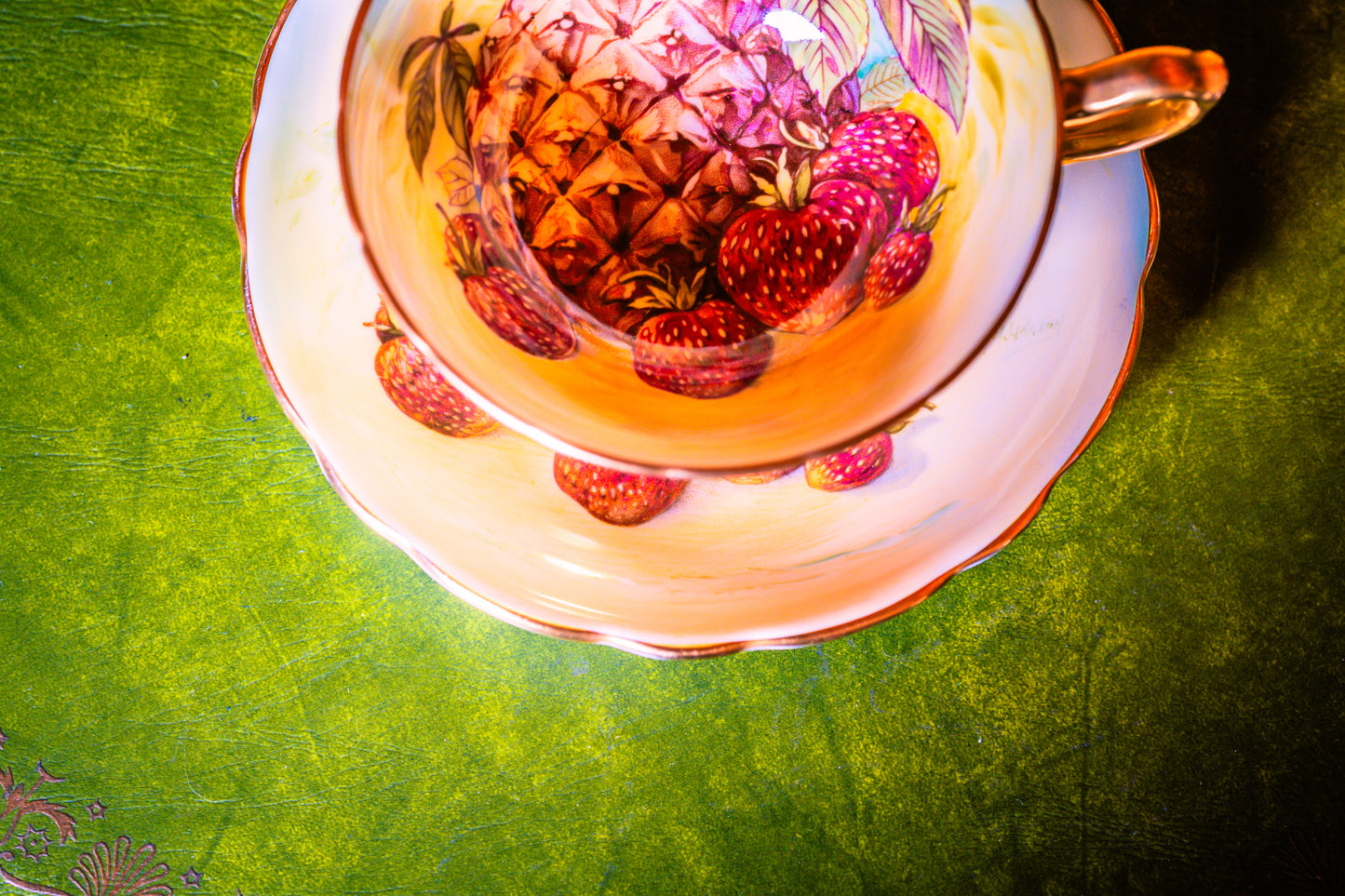 Hammersley Pineapple and Strawberries Cup and Saucer