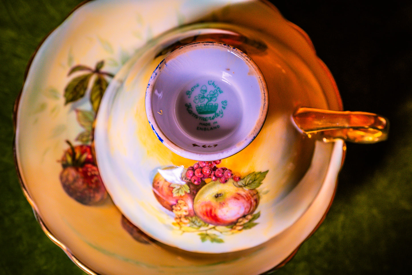 Hammersley Pineapple and Strawberries Cup and Saucer