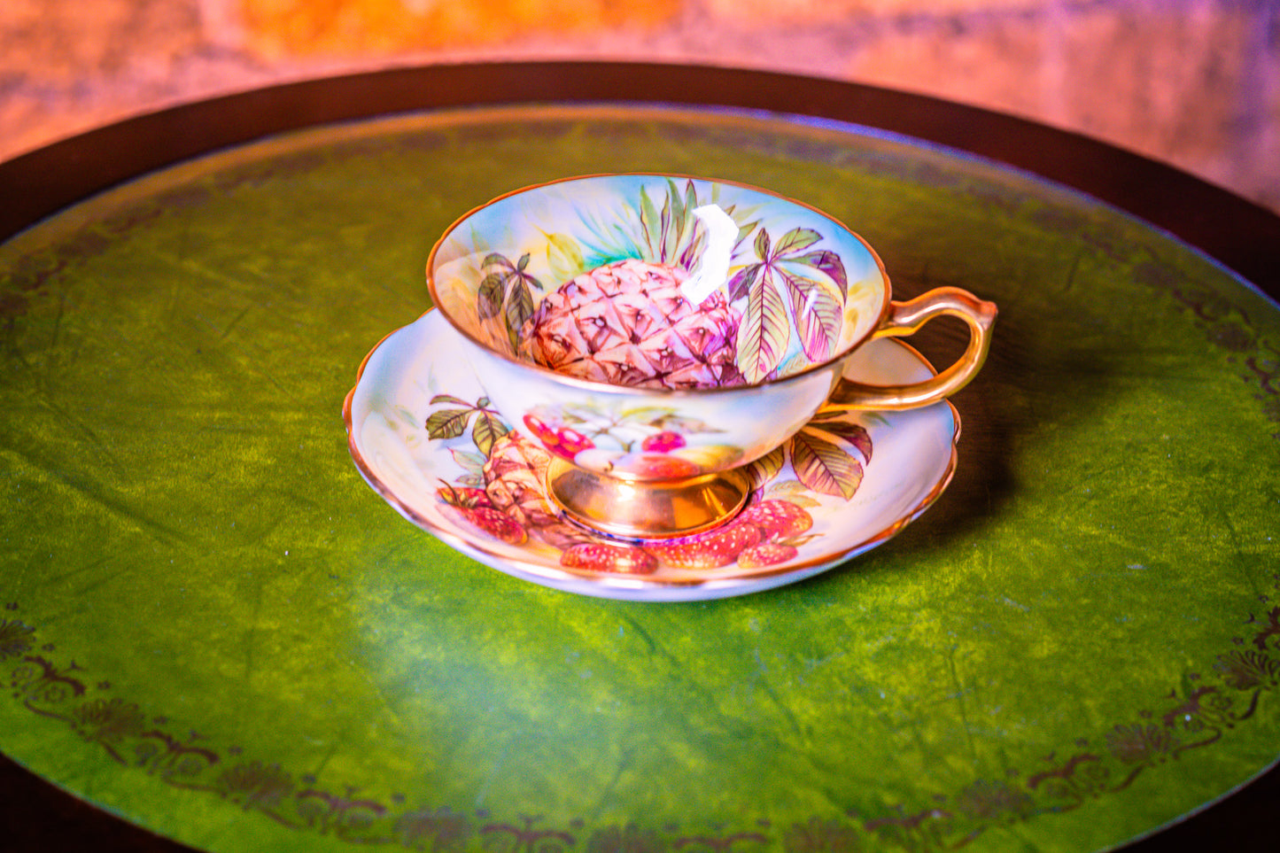 Hammersley Pineapple and Strawberries Cup and Saucer