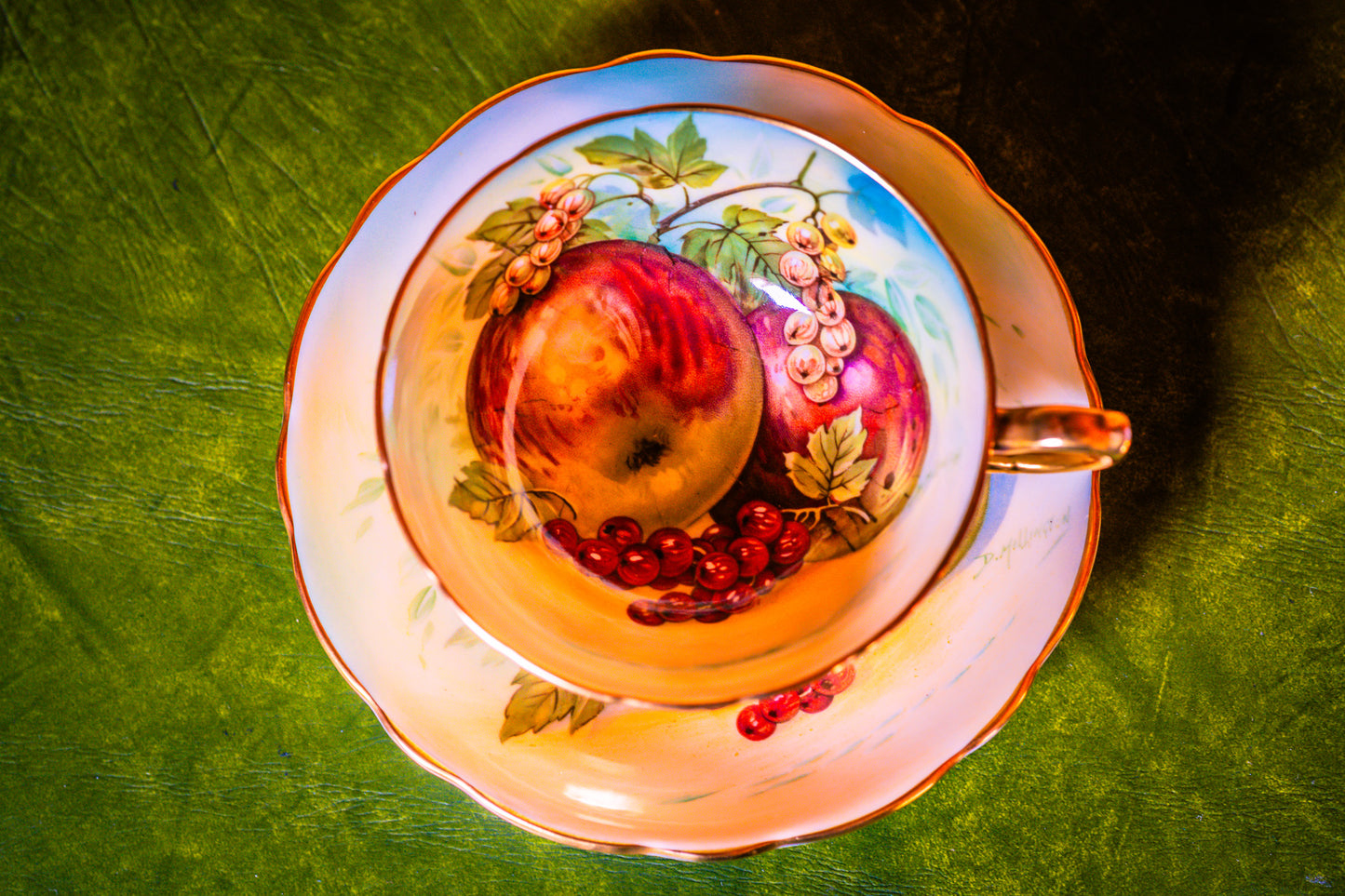 Hammersley Large Apple and Berries Cup and Saucer