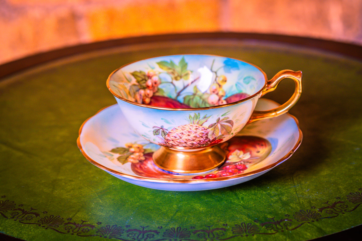 Hammersley Large Apple and Berries Cup and Saucer