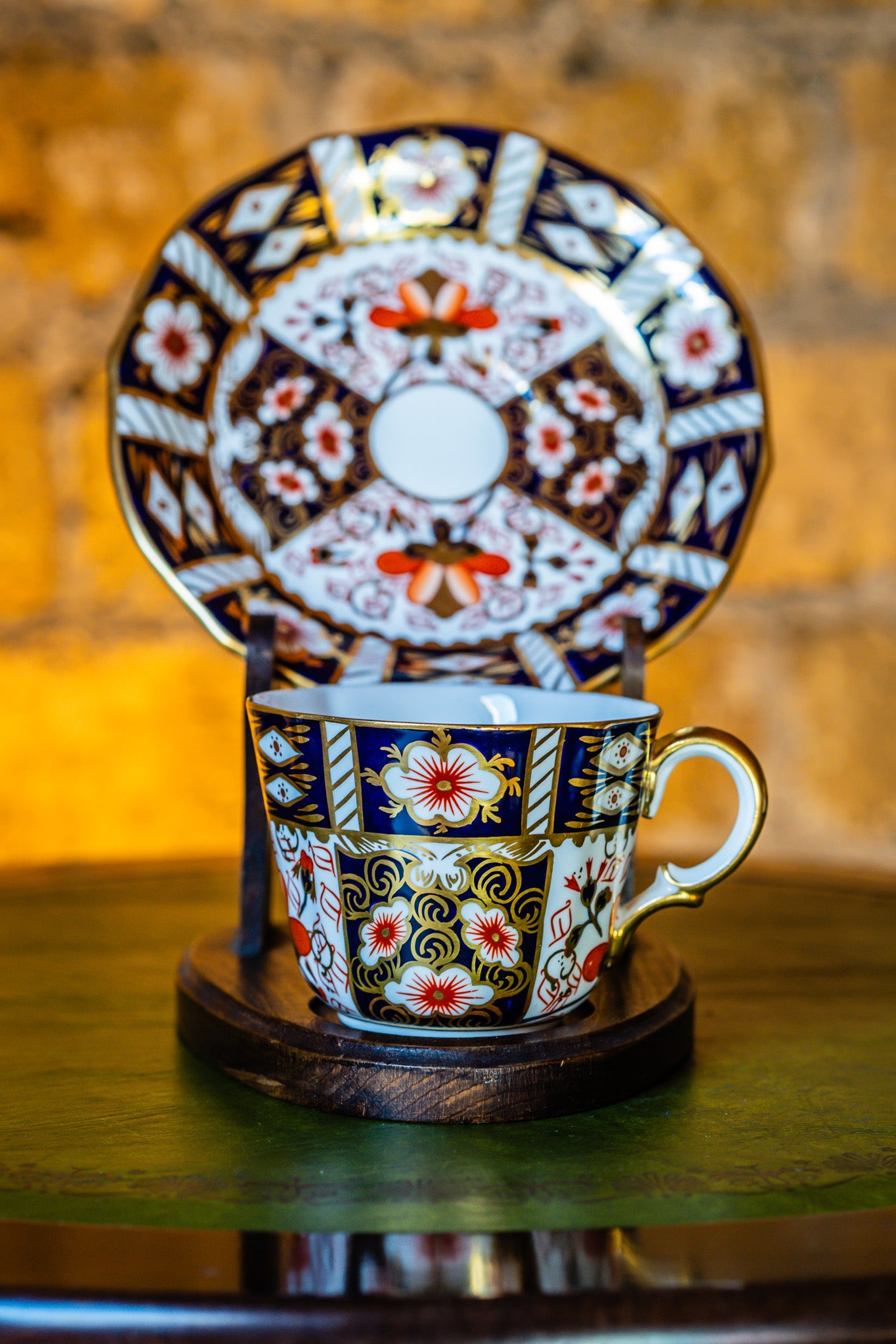 Royal Crown Derby Imari Teacup and Saucer Set Bone China England