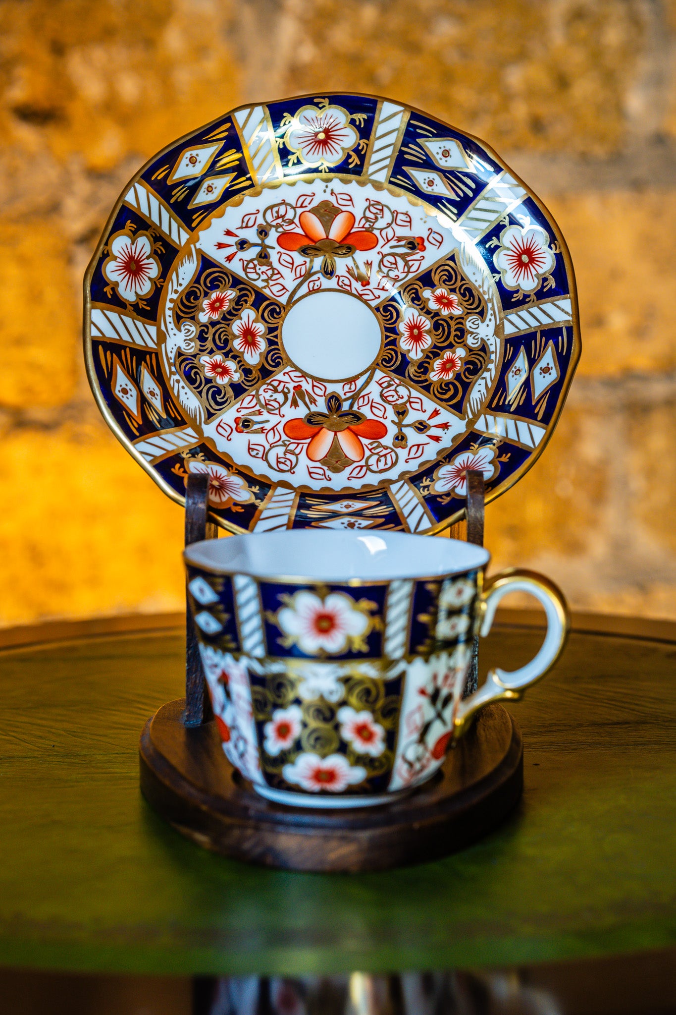 Royal Crown Derby Imari Teacup and Saucer Set Bone China England