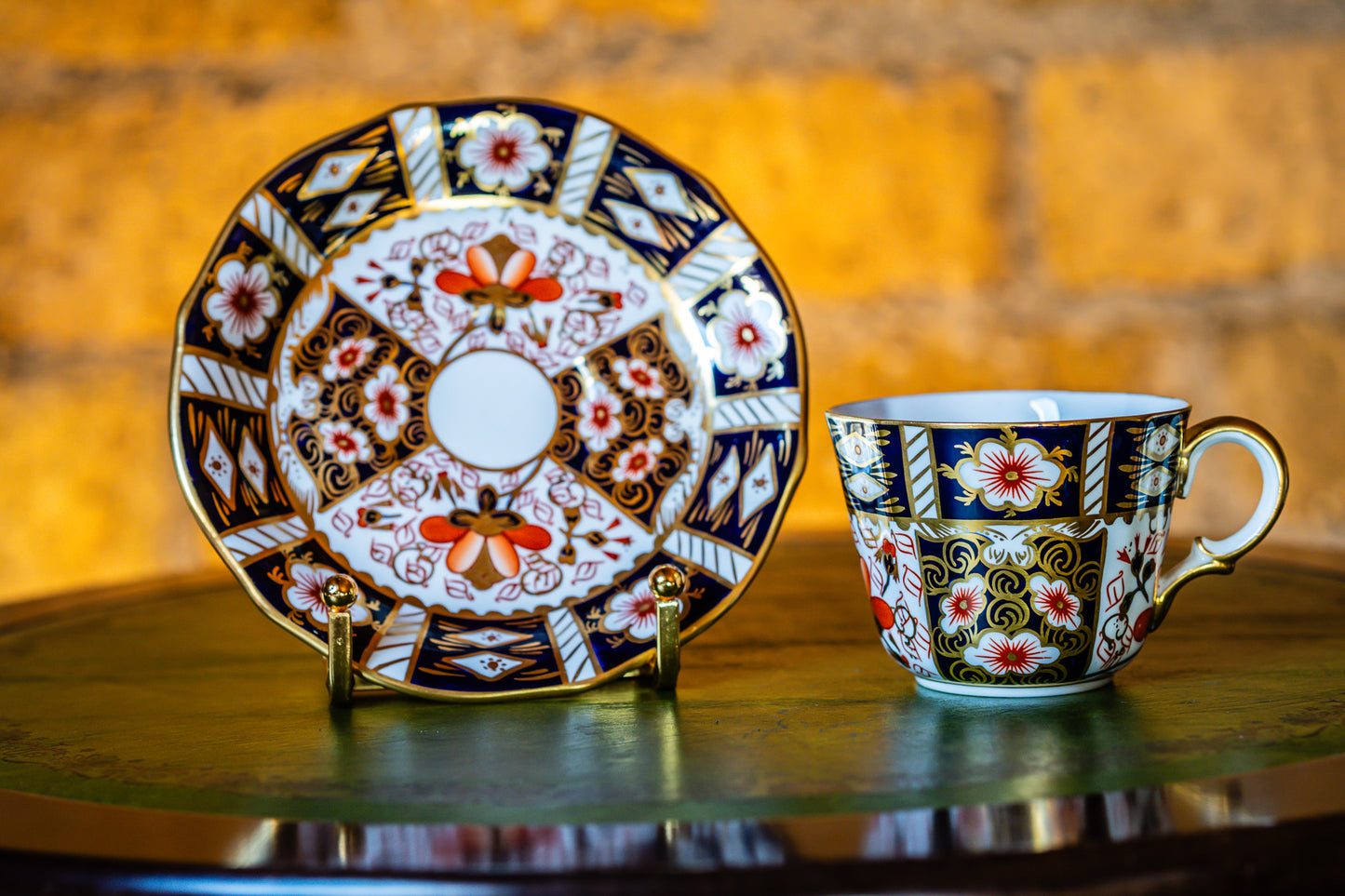 Royal Crown Derby Imari Teacup and Saucer Set Bone China England