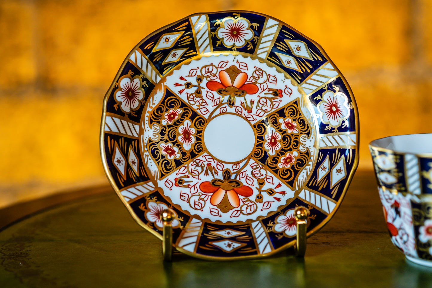 Royal Crown Derby Imari Teacup and Saucer Set Bone China England