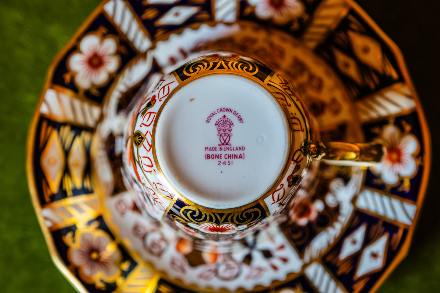 Royal Crown Derby Imari Teacup and Saucer Set Bone China England