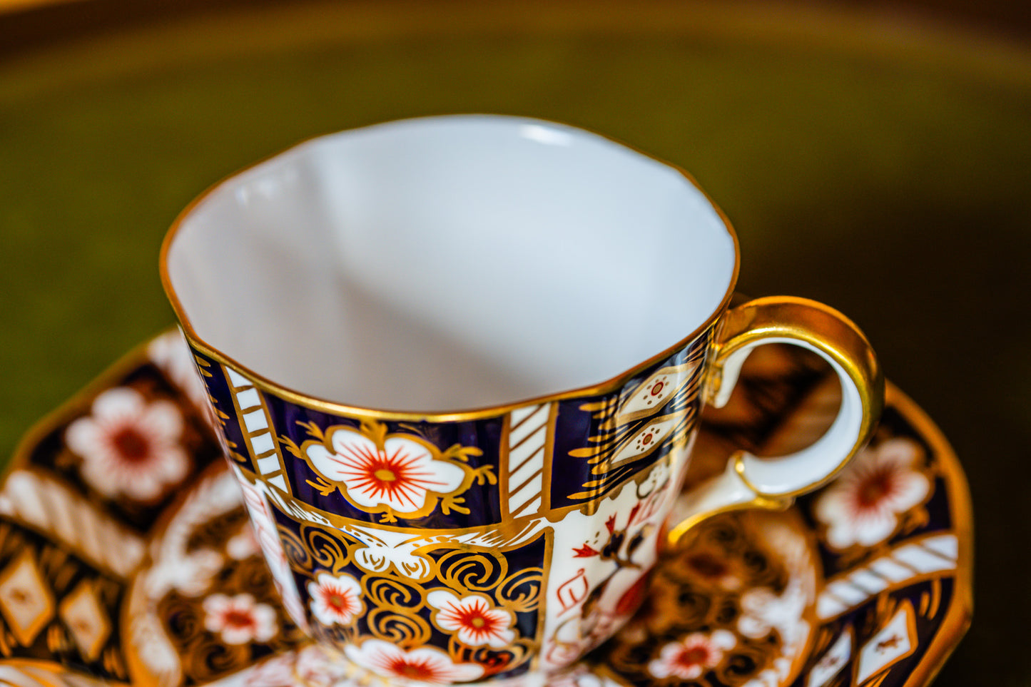 Royal Crown Derby Imari Teacup and Saucer Set Bone China England