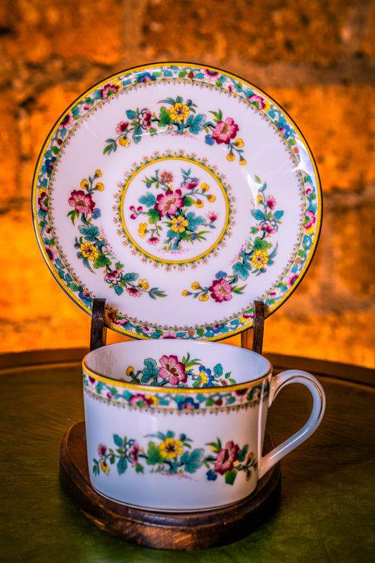 Coalport Ming Rose Cup and Saucer Set