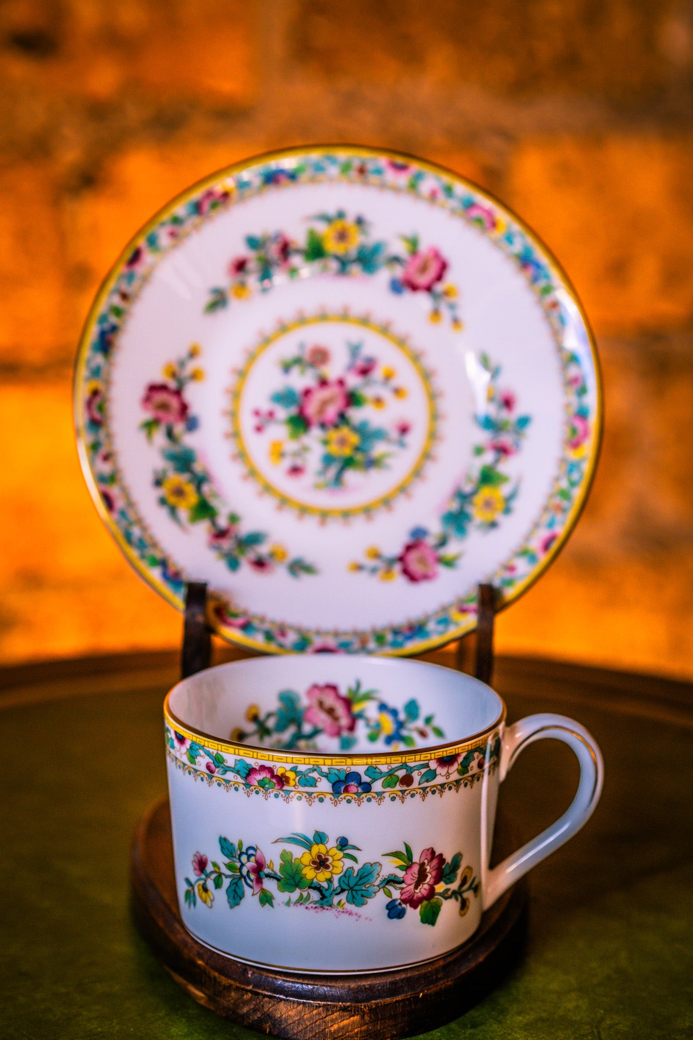 Coalport Ming Rose Cup and Saucer Set