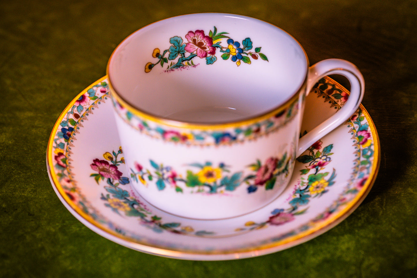 Coalport Ming Rose Cup and Saucer Set