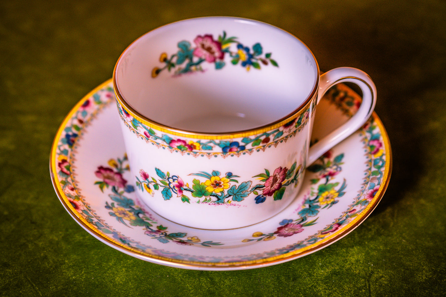 Coalport Ming Rose Cup and Saucer Set