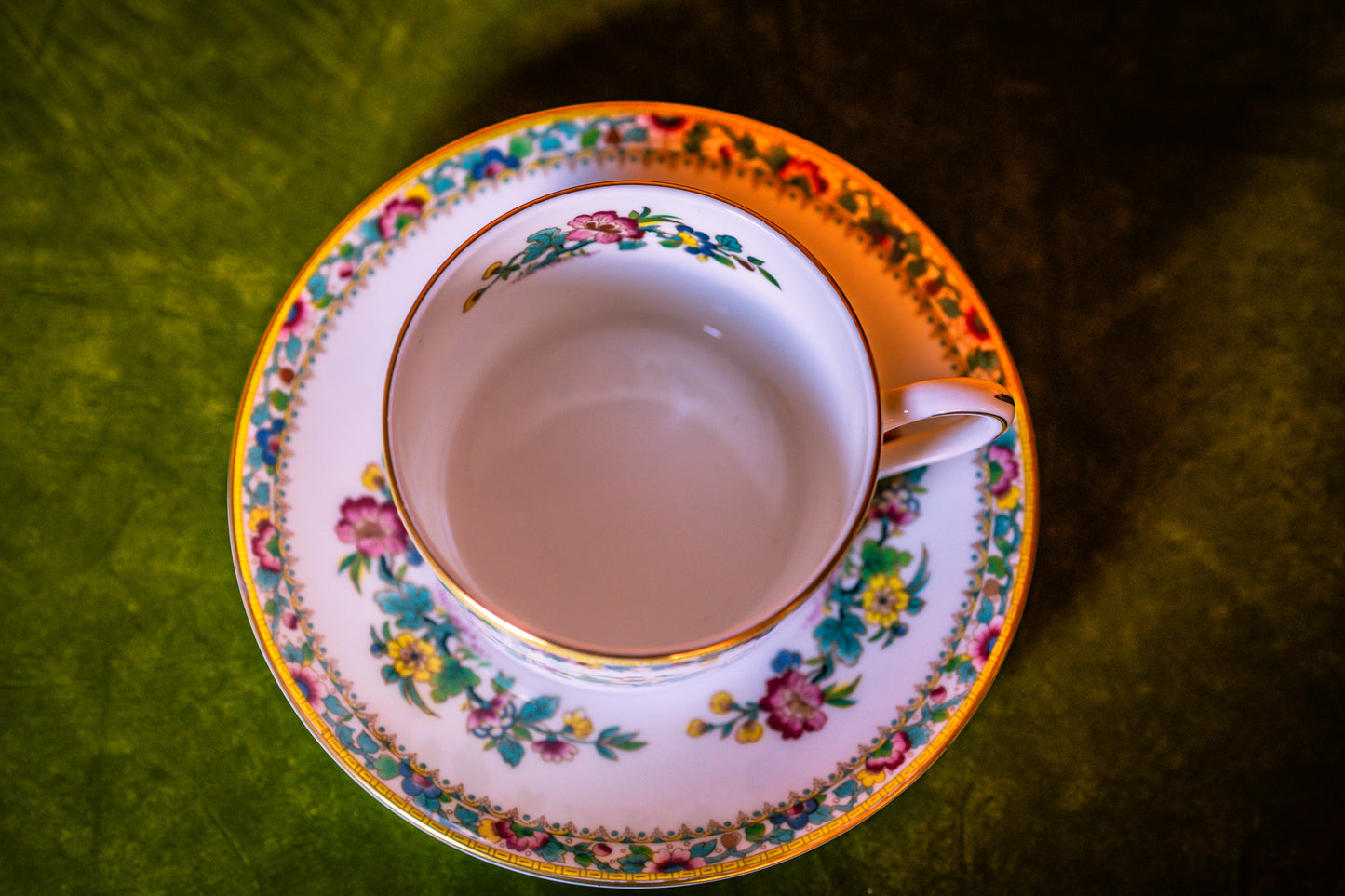 Coalport Ming Rose Cup and Saucer Set