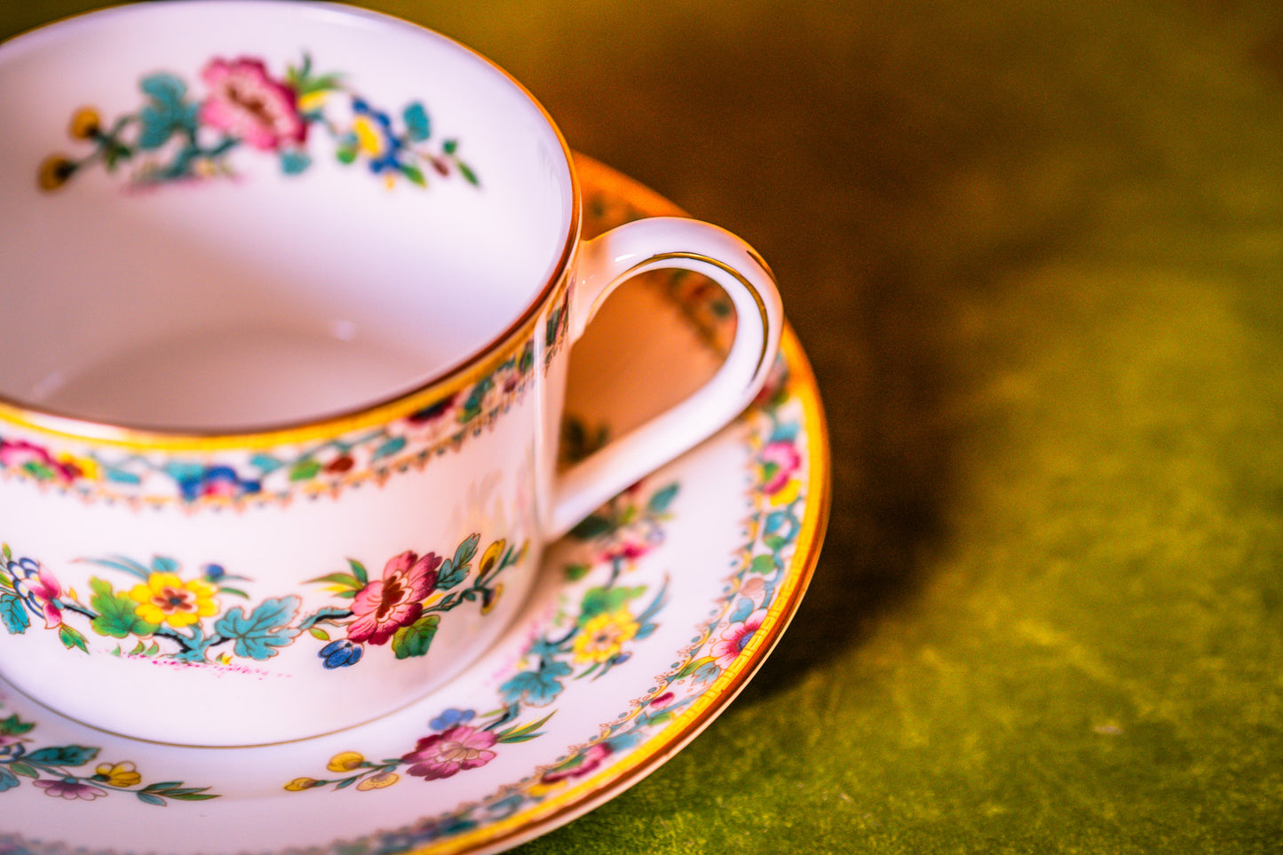 Coalport Ming Rose Cup and Saucer Set