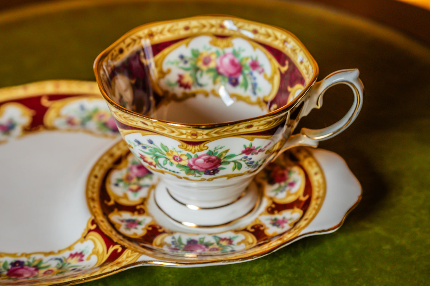 Rare Royal Albert Lady Hamilton Breakfast Set- Teacup with Saucer