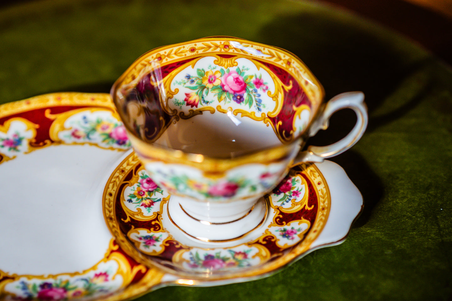 Rare Royal Albert Lady Hamilton Breakfast Set- Teacup with Saucer