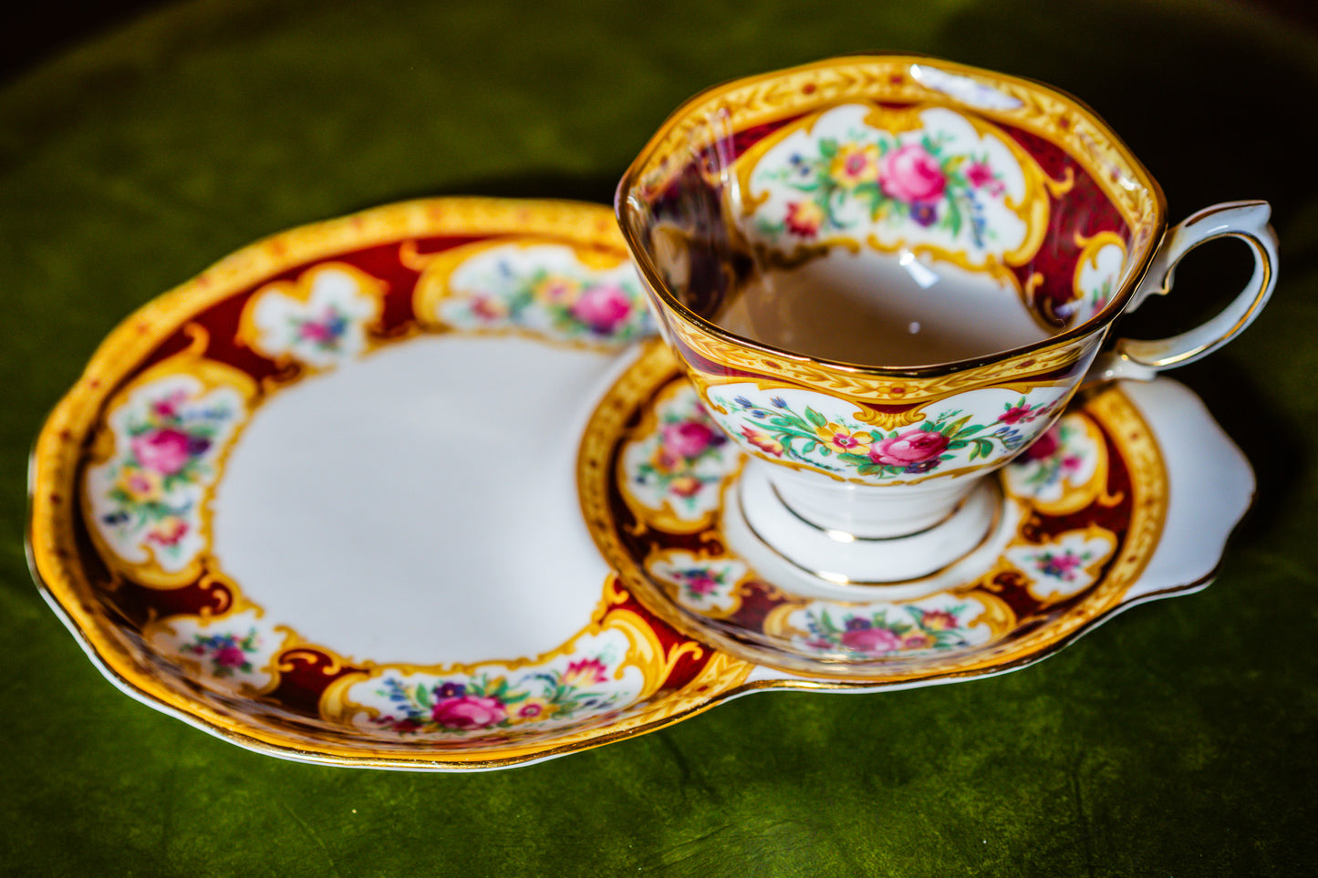 Rare Royal Albert Lady Hamilton Breakfast Set- Teacup with Saucer