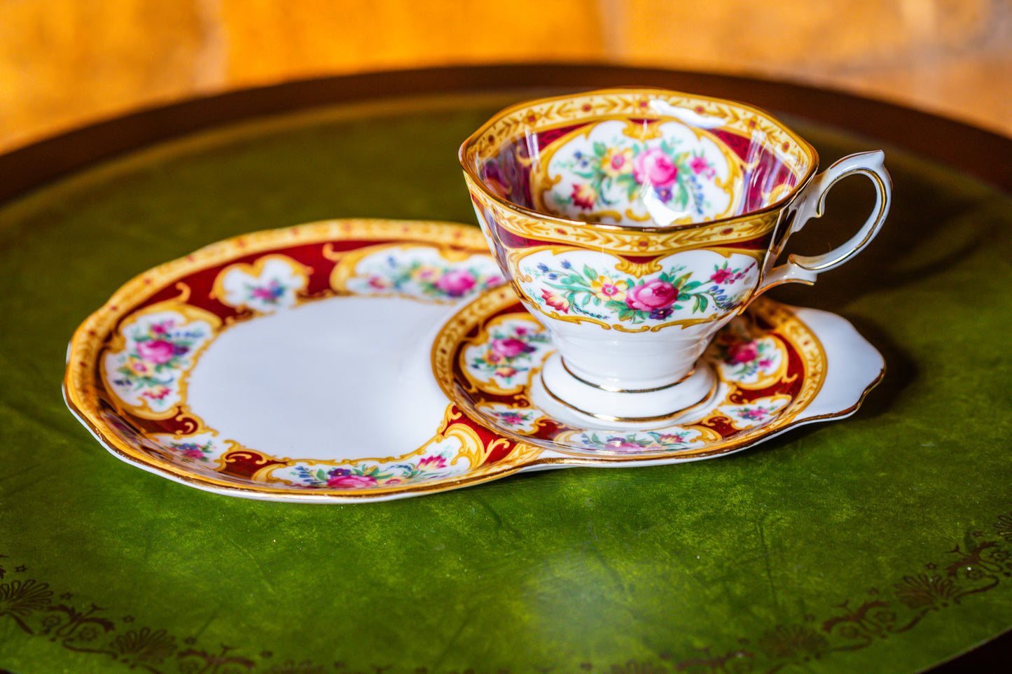 Rare Royal Albert Lady Hamilton Breakfast Set- Teacup with Saucer