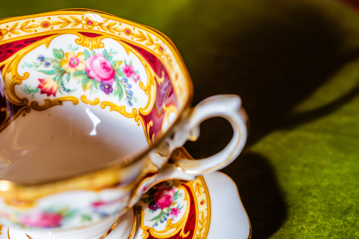 Rare Royal Albert Lady Hamilton Breakfast Set- Teacup with Saucer