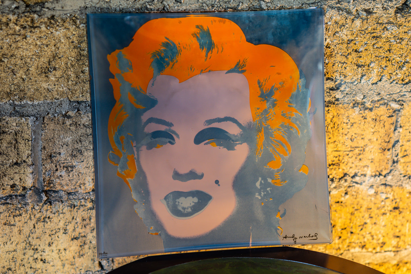 Glass Plate Marilyn Monroe by Andy Warhol, Rosenthal Studio, 1970s (Blue)