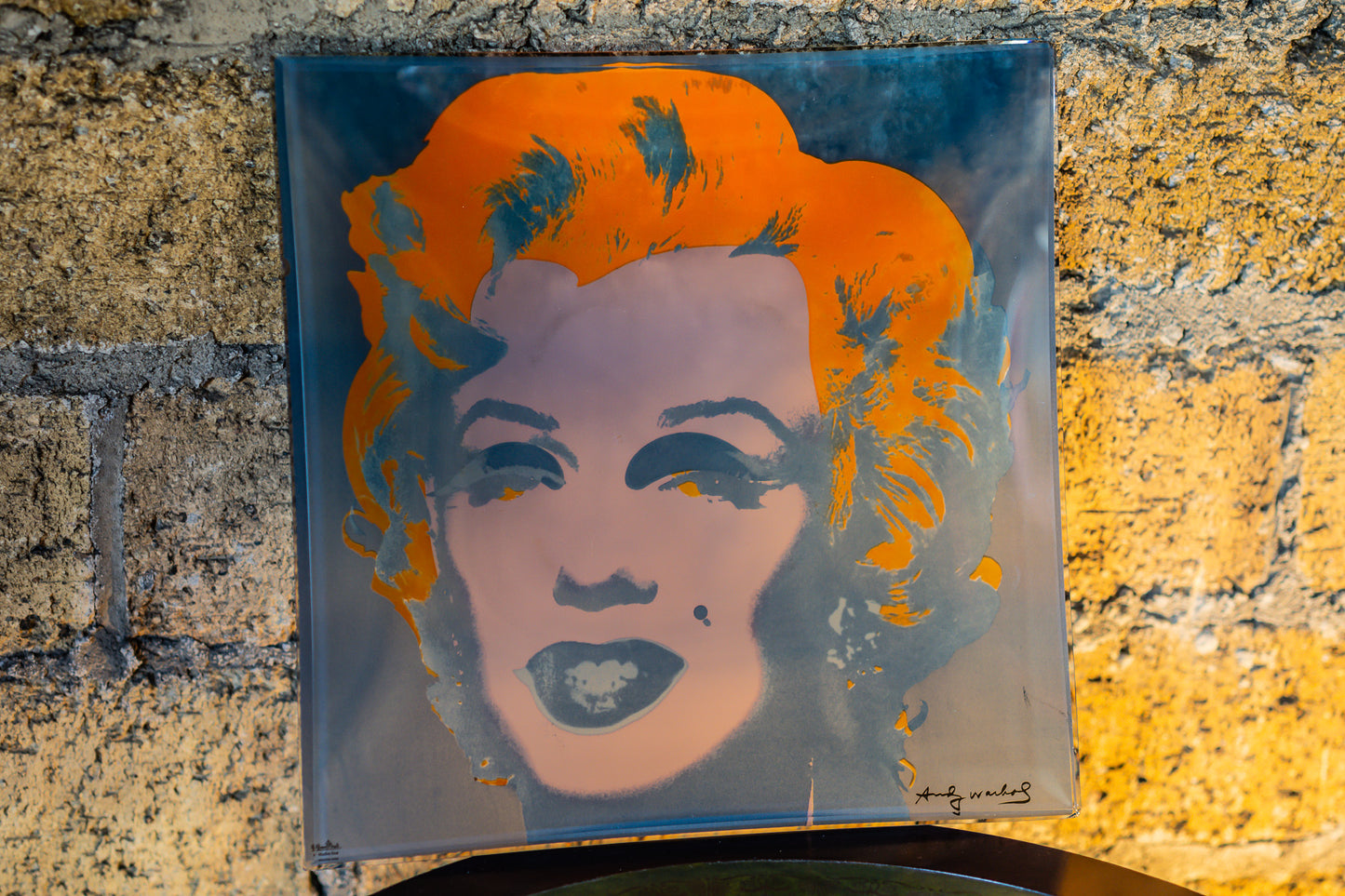 Glass Plate Marilyn Monroe by Andy Warhol, Rosenthal Studio, 1970s (Blue)