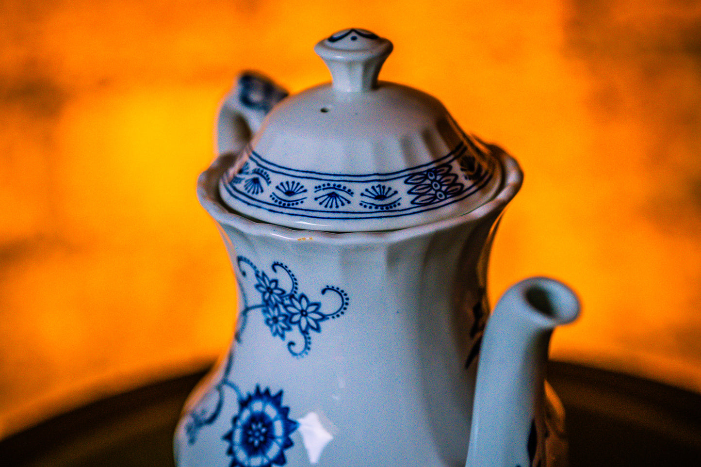 J.&G. Meakin Vintage Tea/Coffee Pot in Blue Nordic