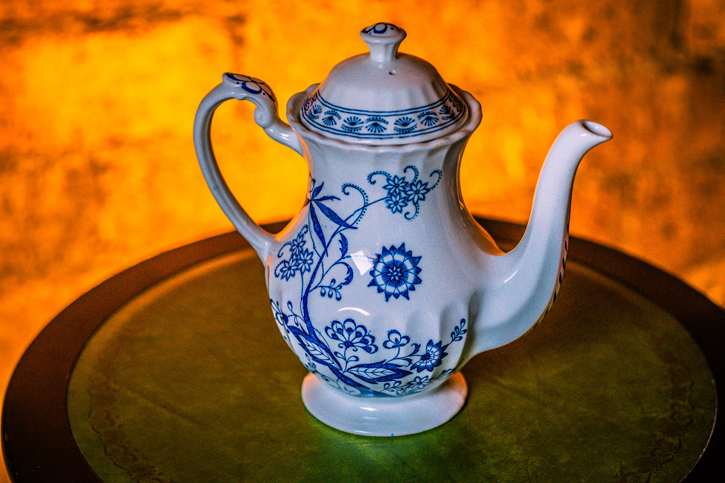 J.&G. Meakin Vintage Tea/Coffee Pot in Blue Nordic