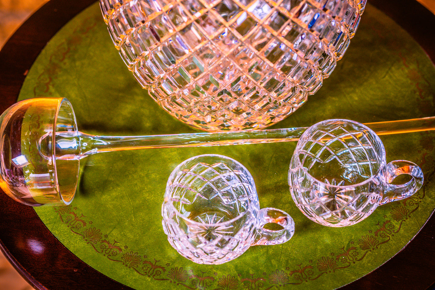 Vintage Large Punch Bowl Set