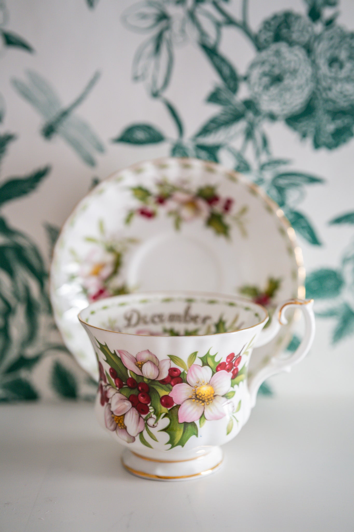 Royal Albert December Flower Of The Month Series Cup and Saucer