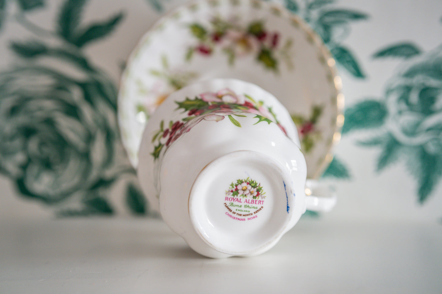 Royal Albert December Flower Of The Month Series Cup and Saucer