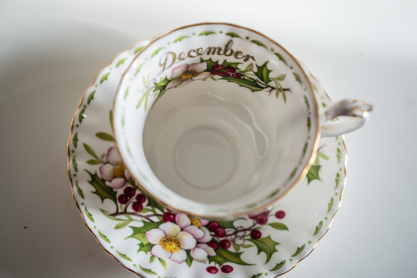 Royal Albert December Flower Of The Month Series Cup and Saucer