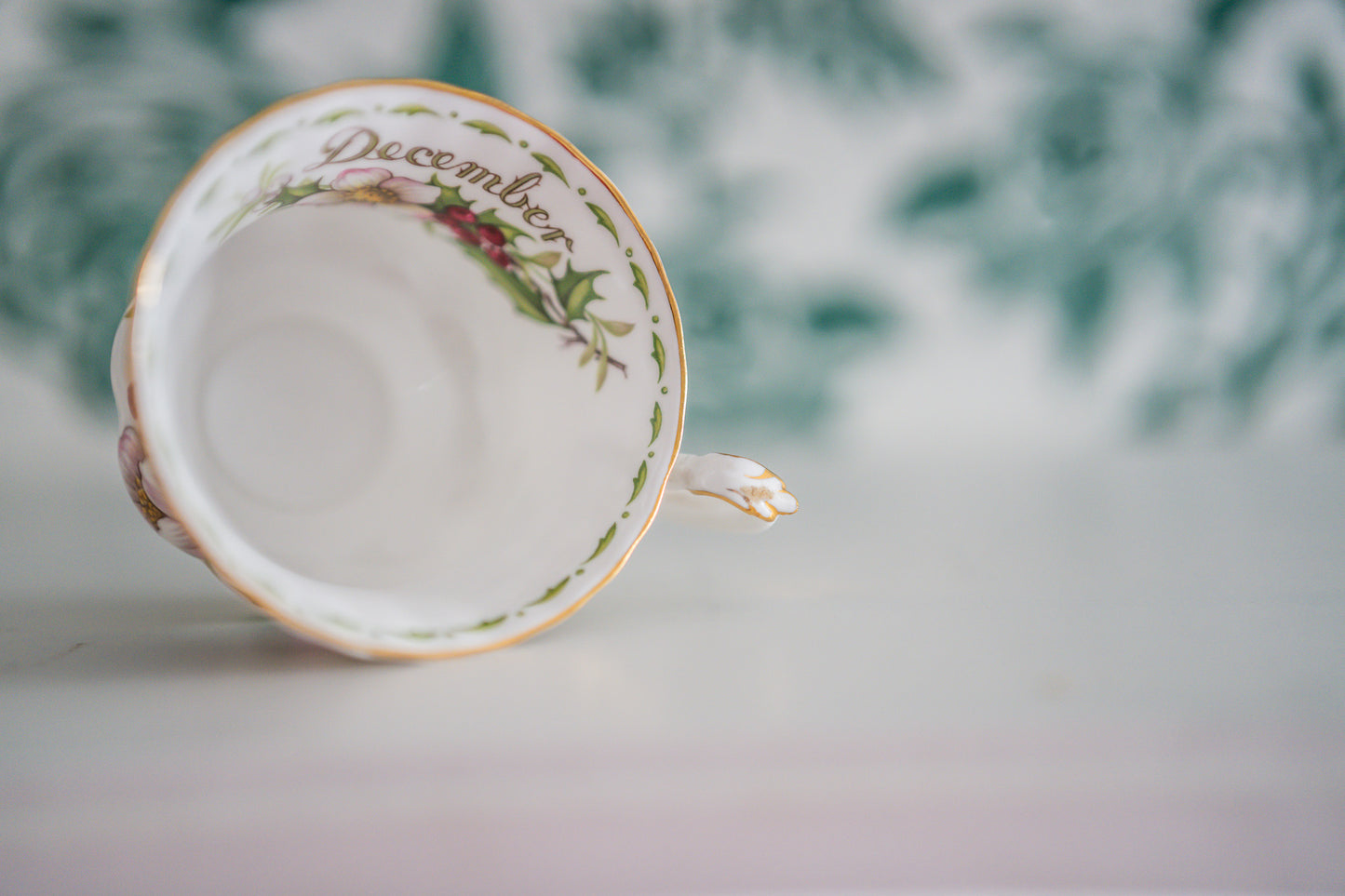 Royal Albert December Flower Of The Month Series Cup and Saucer