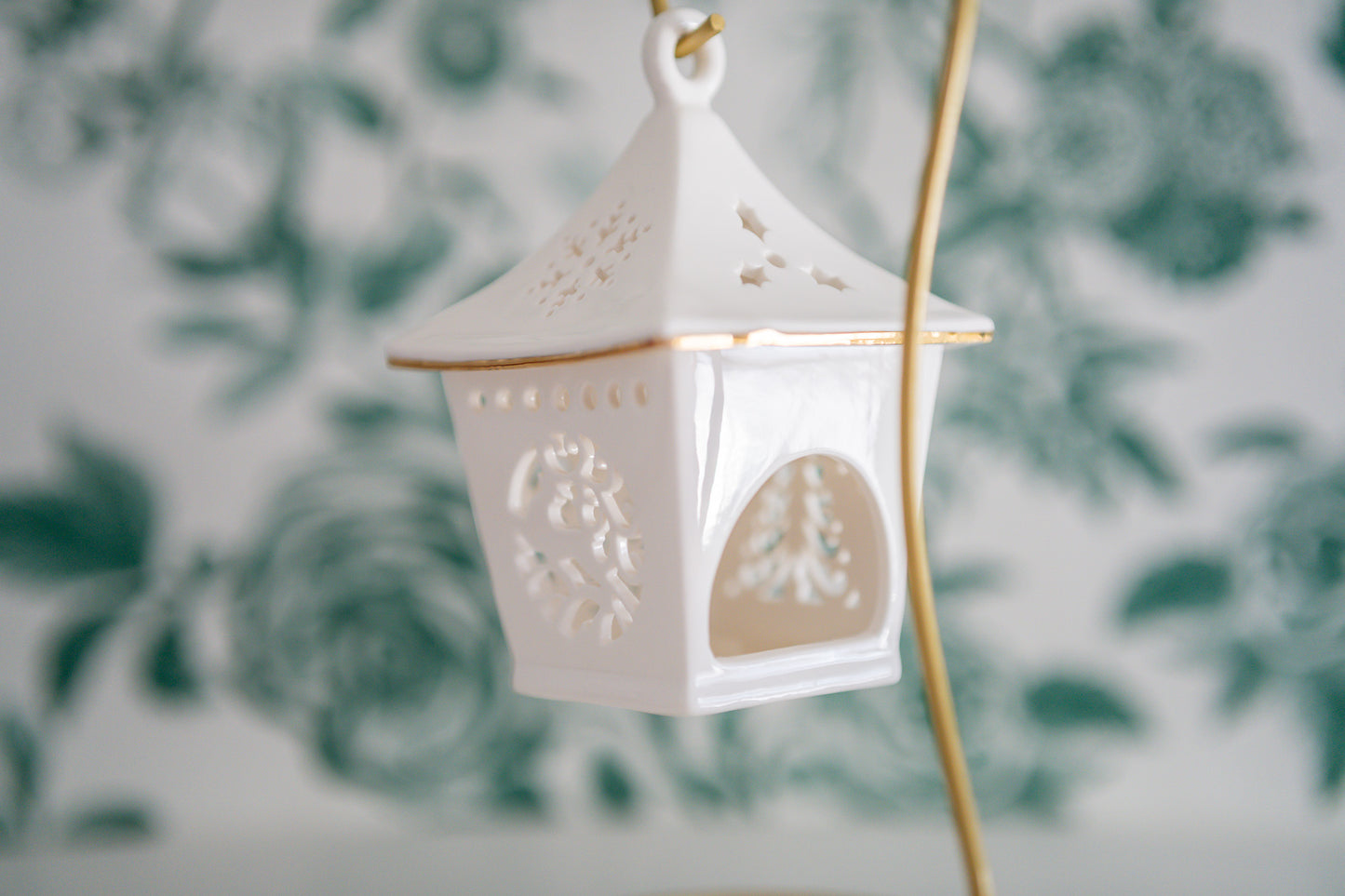 Belleek Christmas Candle Holder