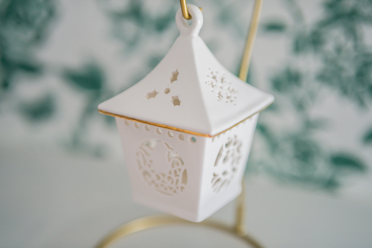 Belleek Christmas Candle Holder