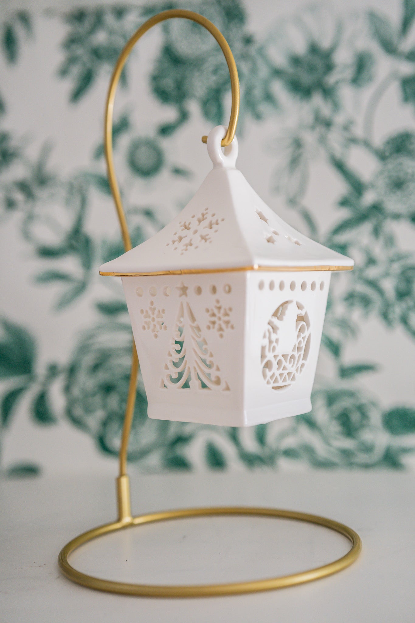 Belleek Christmas Candle Holder