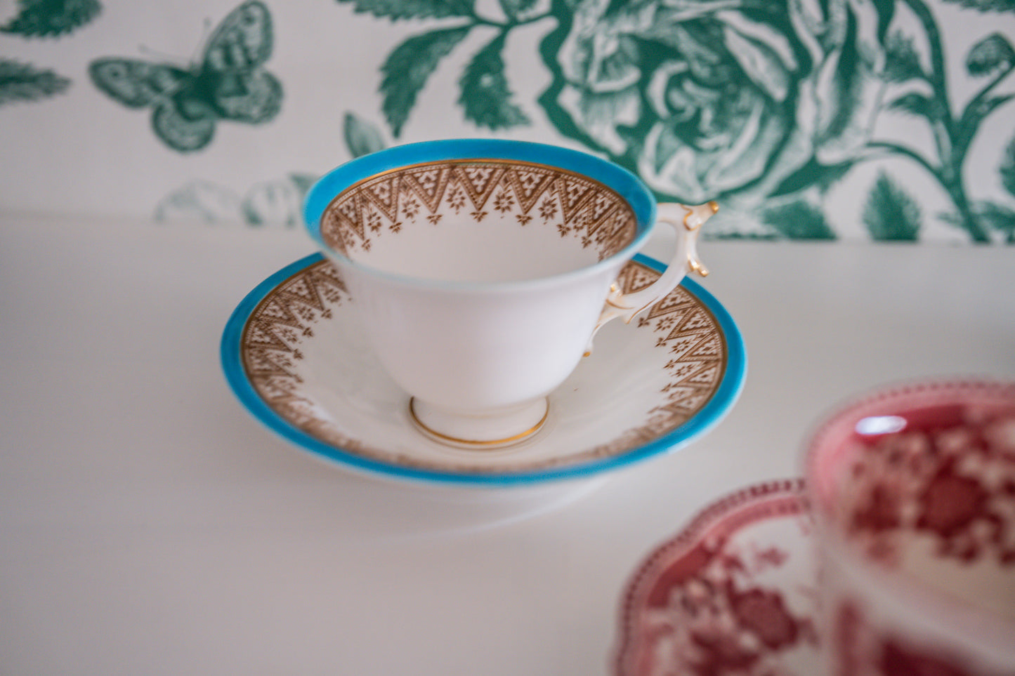 Four Coffee Espresso Cups with Saucers Including Progression, Royal Worcester, RC Ireland and Royal Worcester England