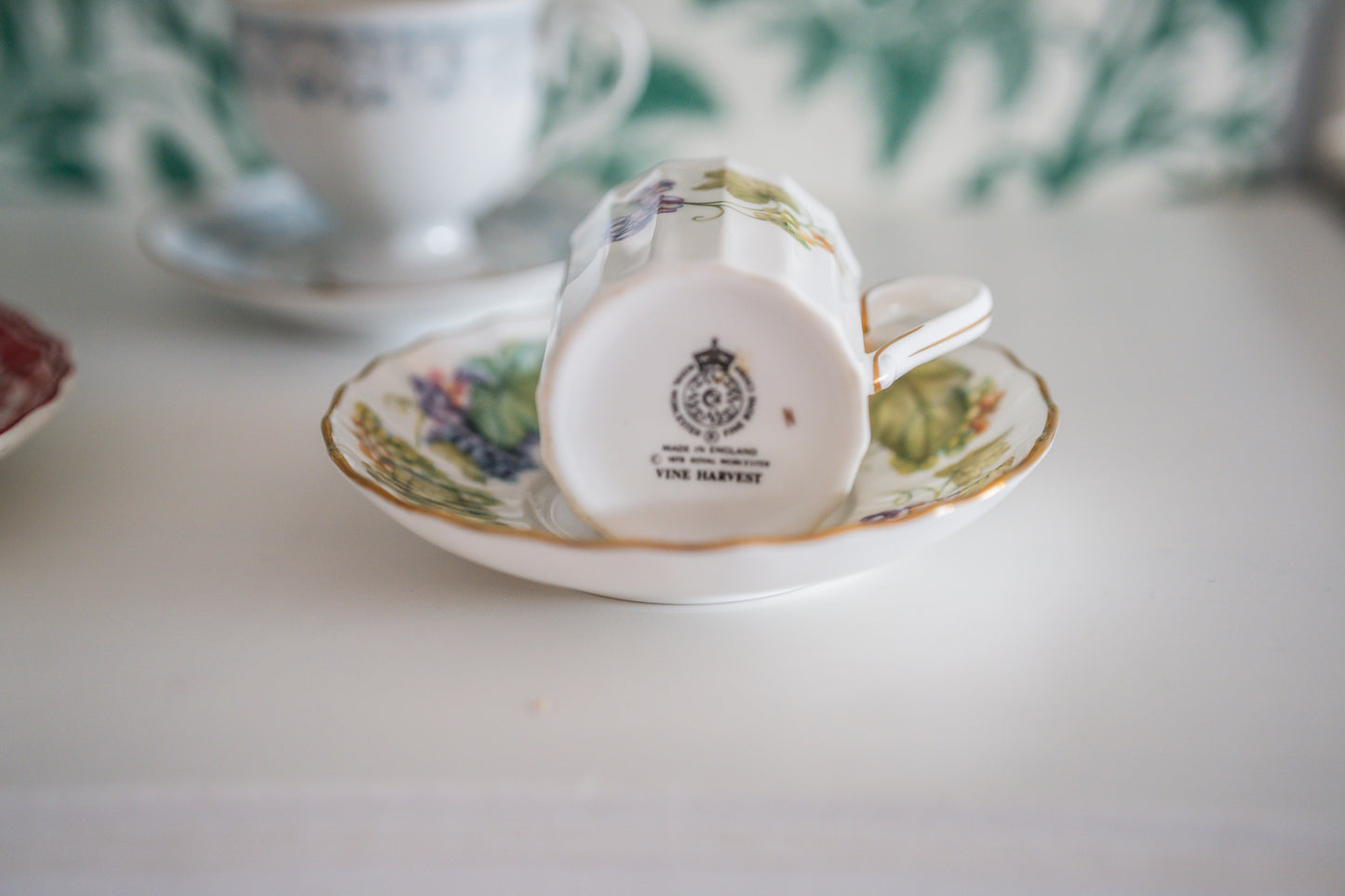 Four Coffee Espresso Cups with Saucers Including Progression, Royal Worcester, RC Ireland and Royal Worcester England