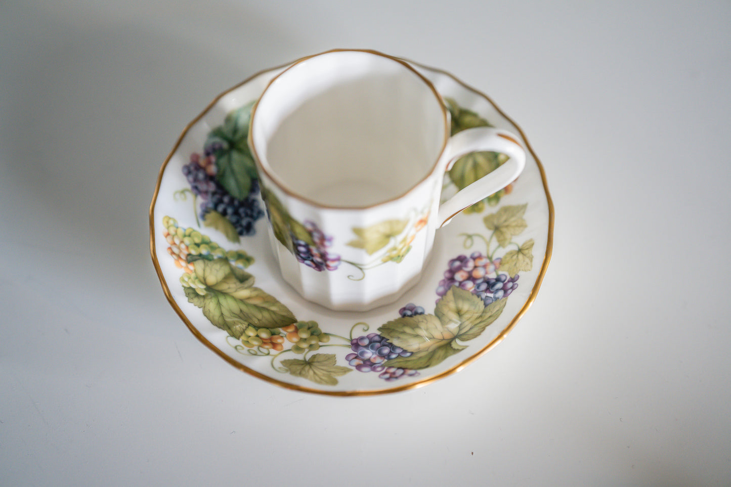 Four Coffee Espresso Cups with Saucers Including Progression, Royal Worcester, RC Ireland and Royal Worcester England