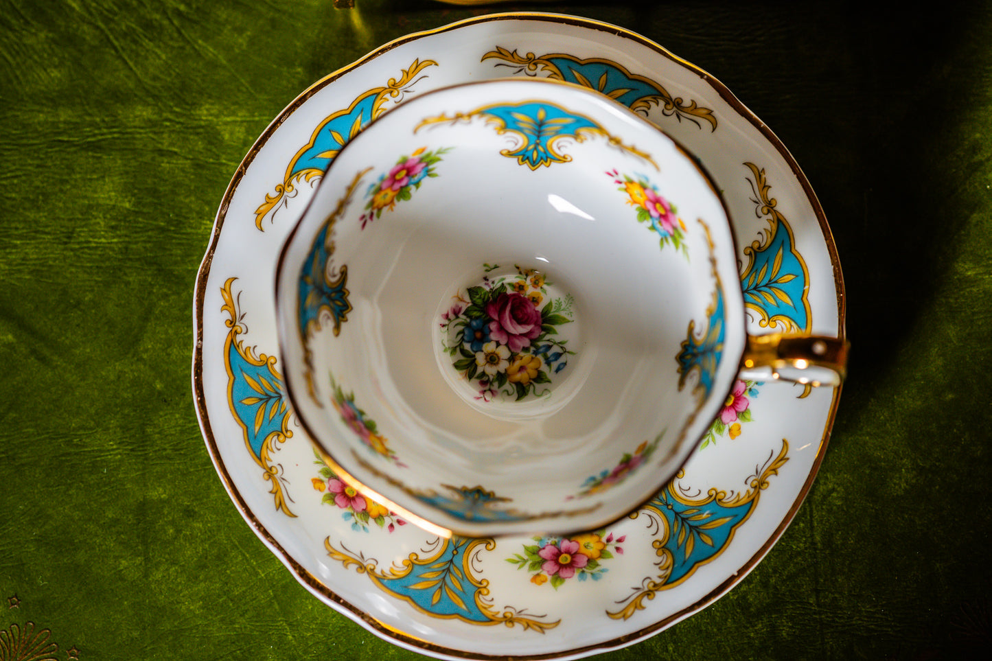 Arklow Irish Green Glover Set of 4 Teacups with Saucers and 4 Plates, Milk Jug and Sugar Bowl