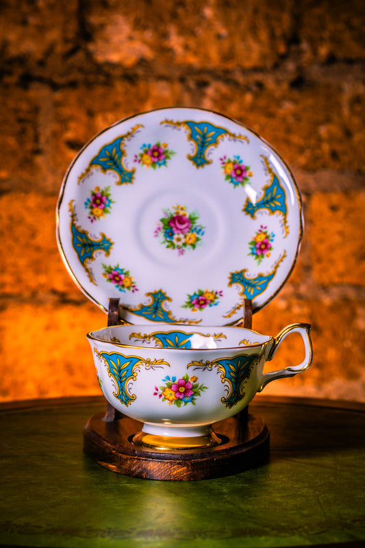 Arklow Irish Green Clover Trio Set – Teacup, Saucer, and Plate