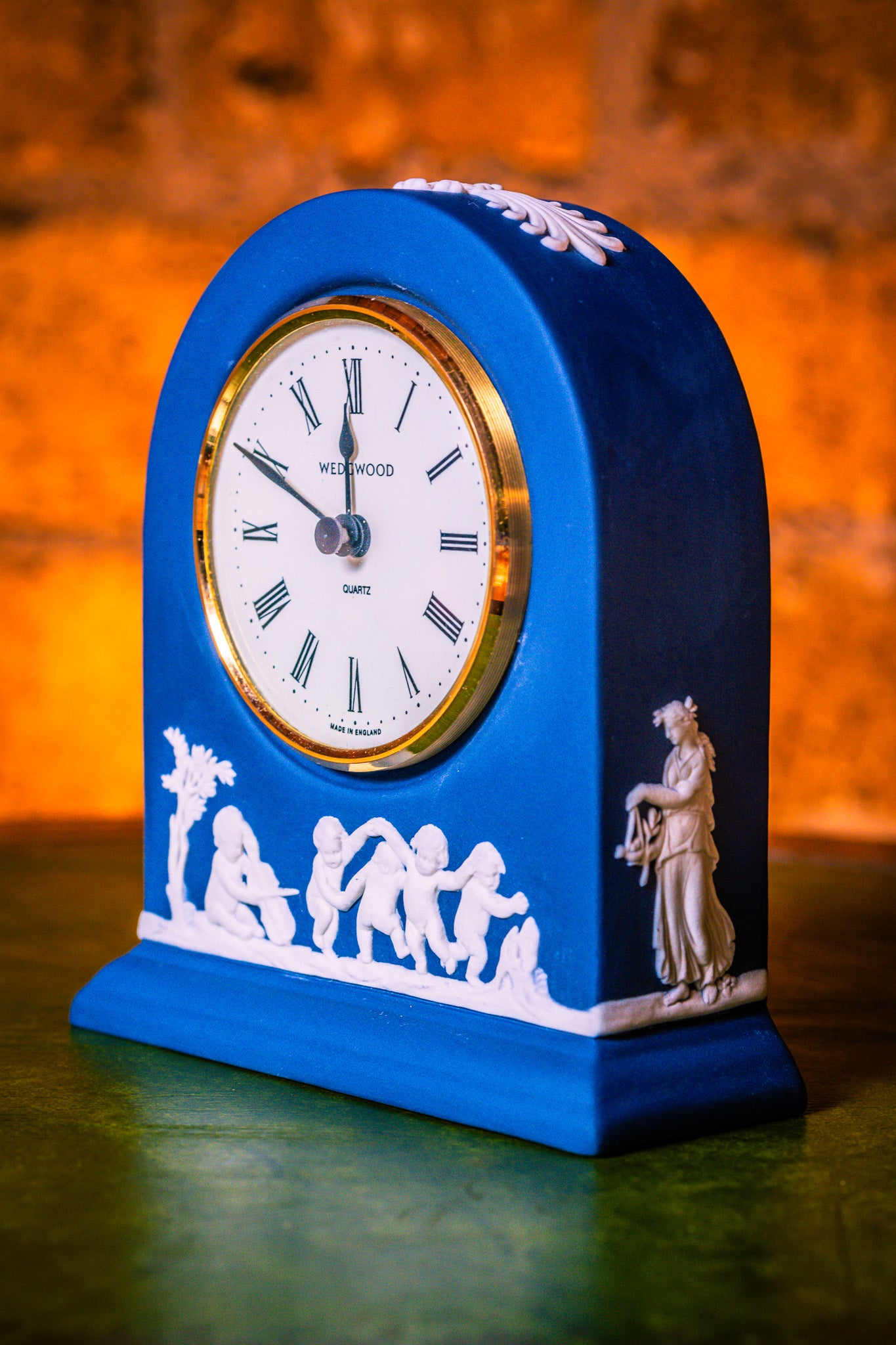 Wedgwood Cobalt Blue Jasperware Desk Clock