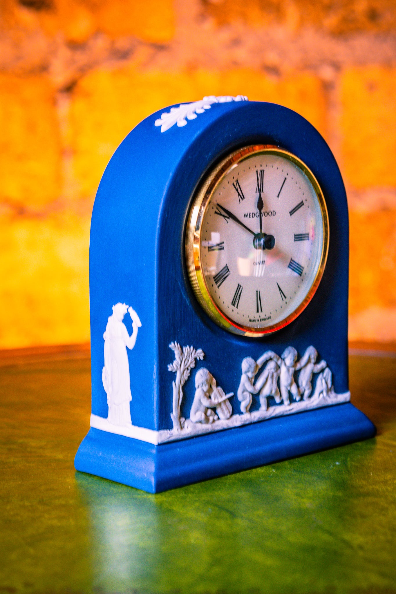 Wedgwood Cobalt Blue Jasperware Desk Clock