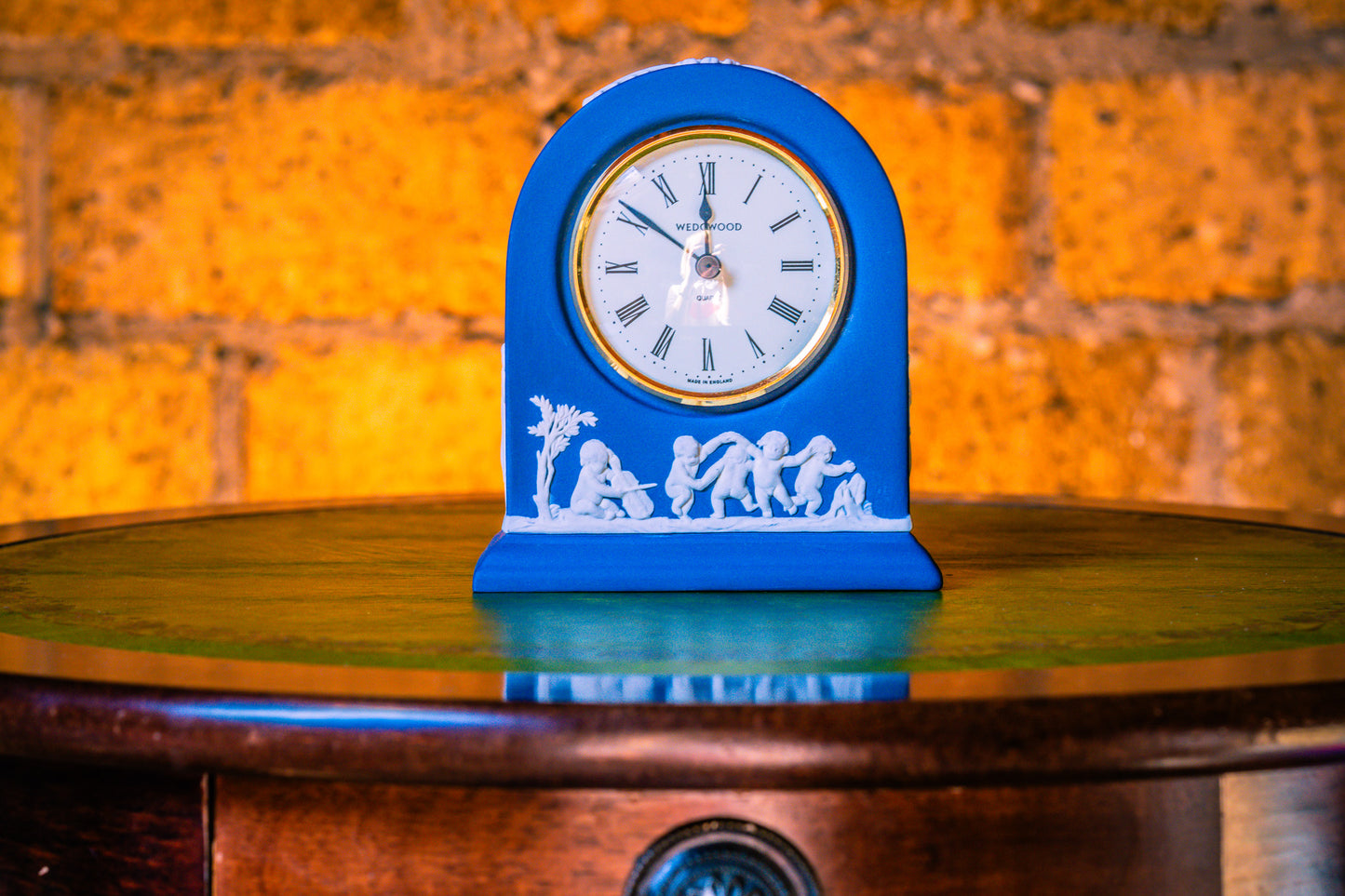 Wedgwood Cobalt Blue Jasperware Desk Clock