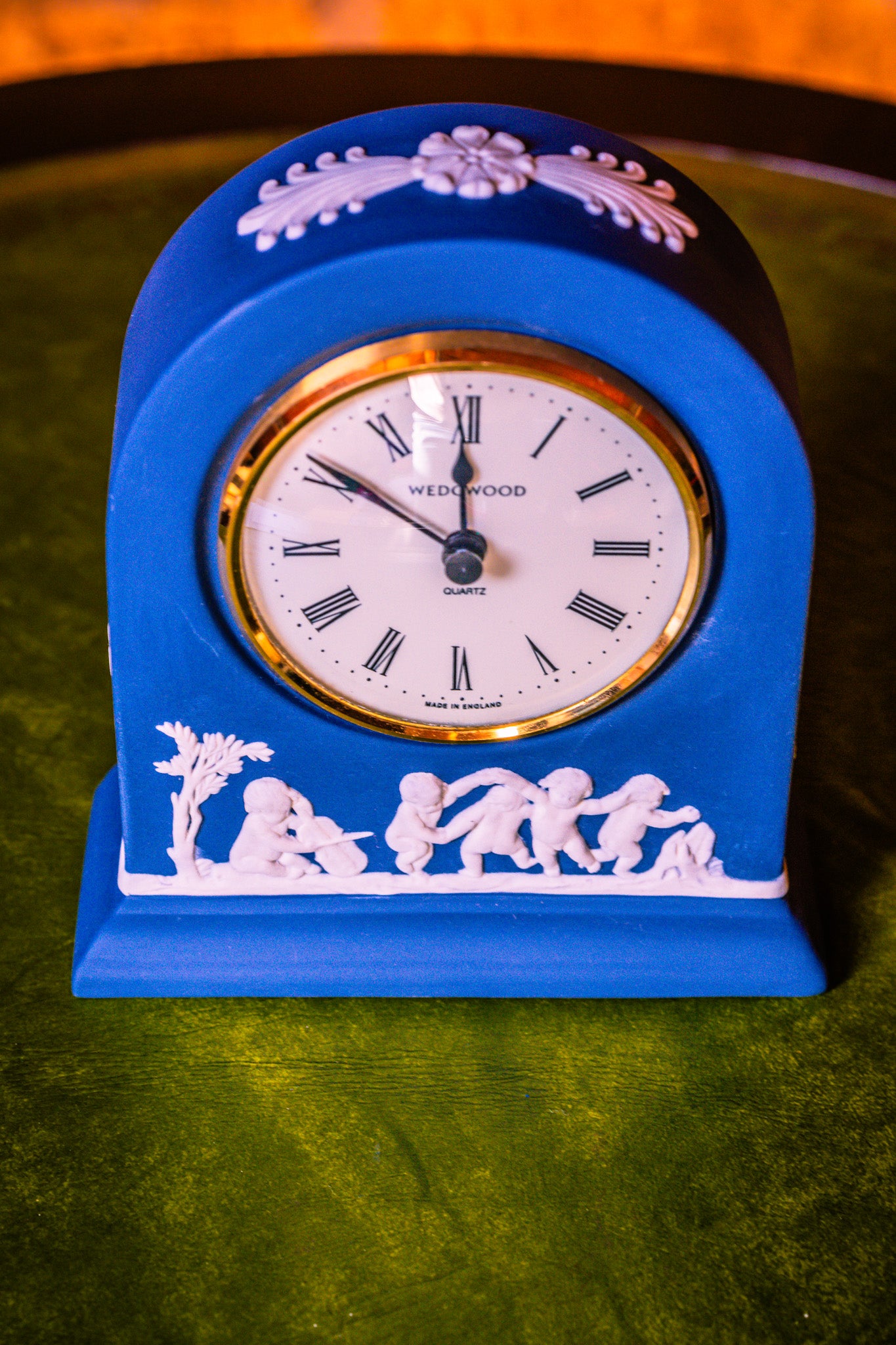 Wedgwood Cobalt Blue Jasperware Desk Clock