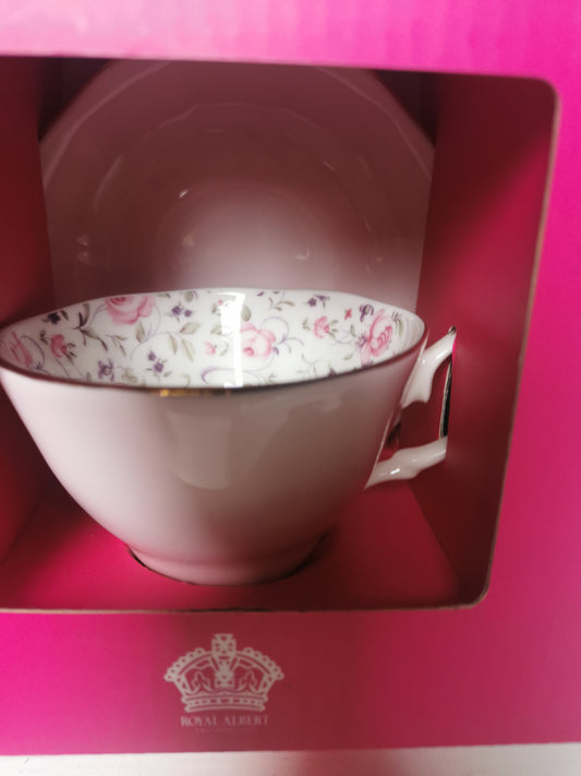 Royal Albert Pink Confetti Cup and saucer set
