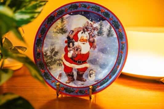 Christmas Decorative Ceramic Plate- Santa